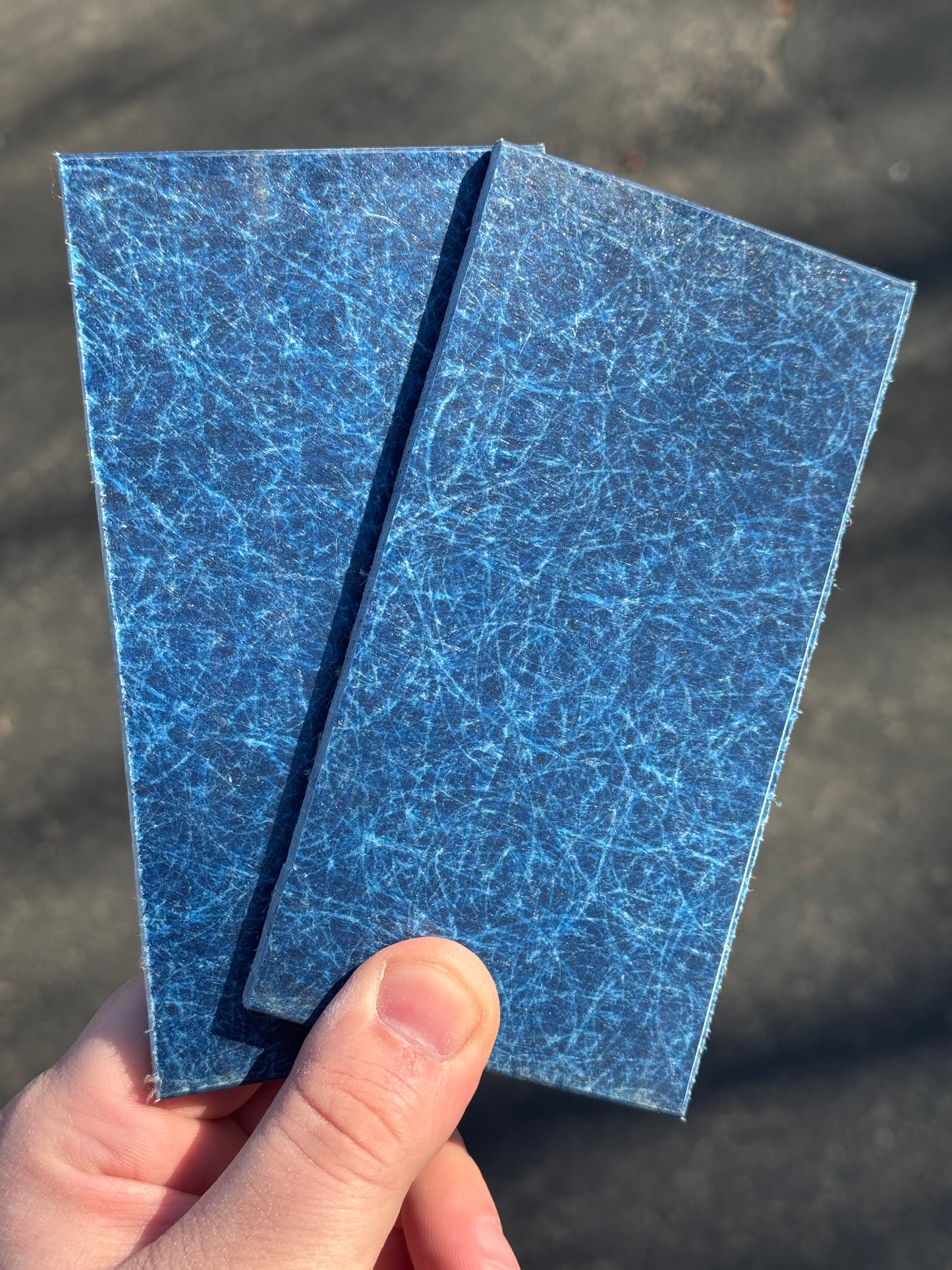 Vintage 1970s 7-Layer Ocean Blue Glass