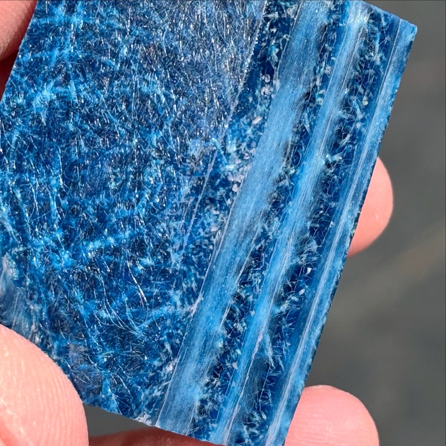Vintage 1970s 7-Layer Ocean Blue Glass