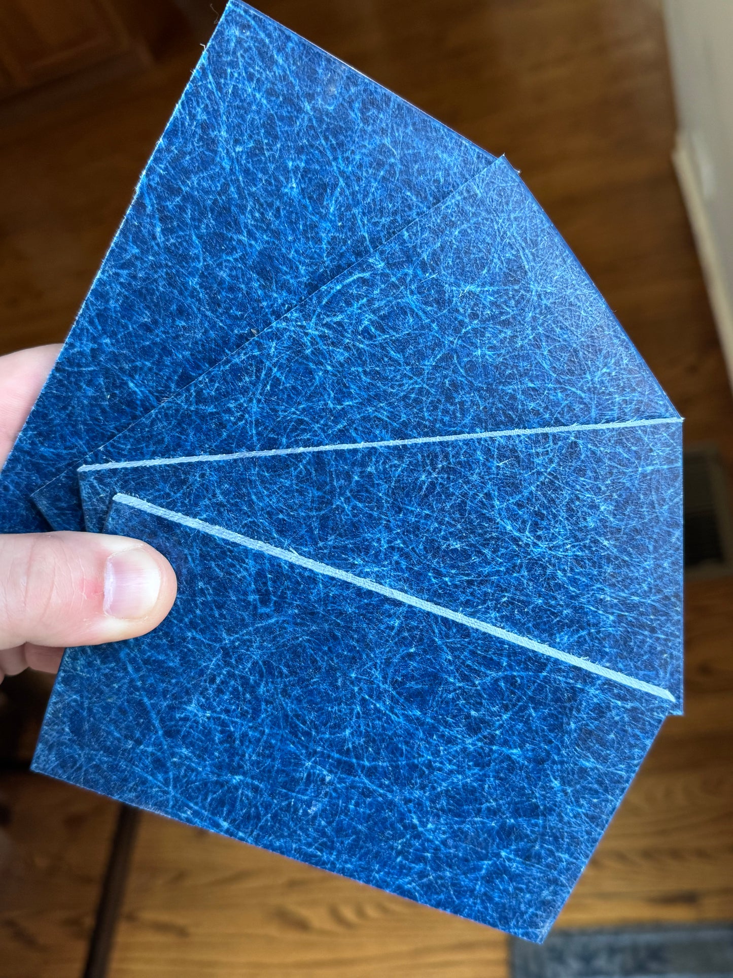 Vintage 1970s 7-Layer Ocean Blue Glass