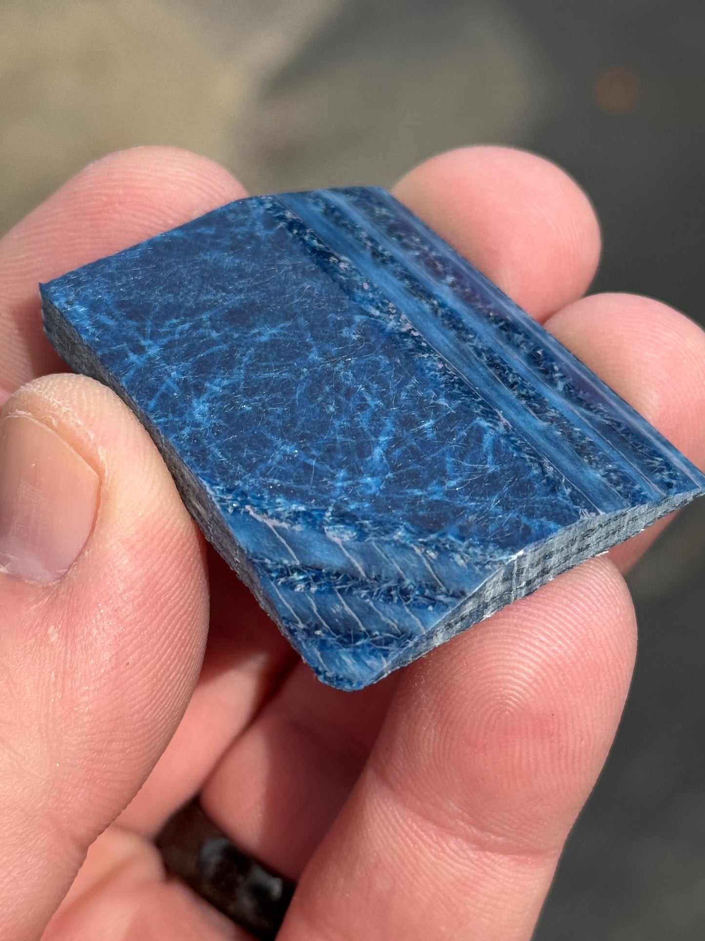 Vintage 1970s 7-Layer Ocean Blue Glass